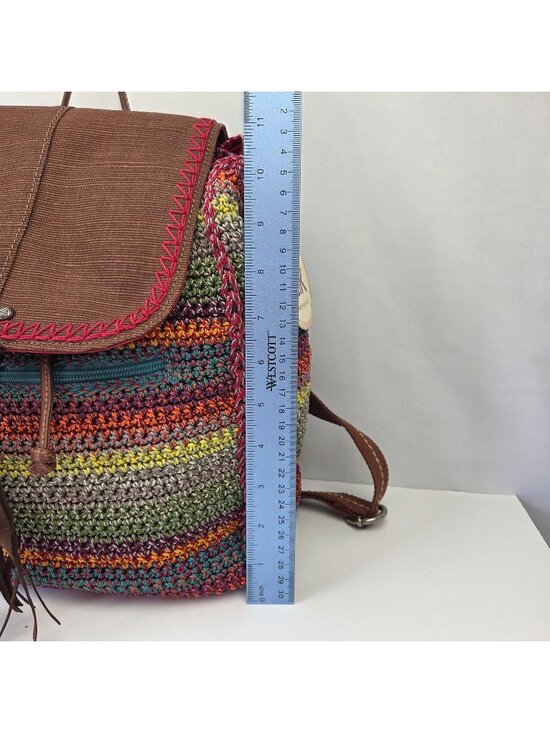 The Sak Avalon Crochet Backpack Multicolor With Brown Accents 107347 main image 14